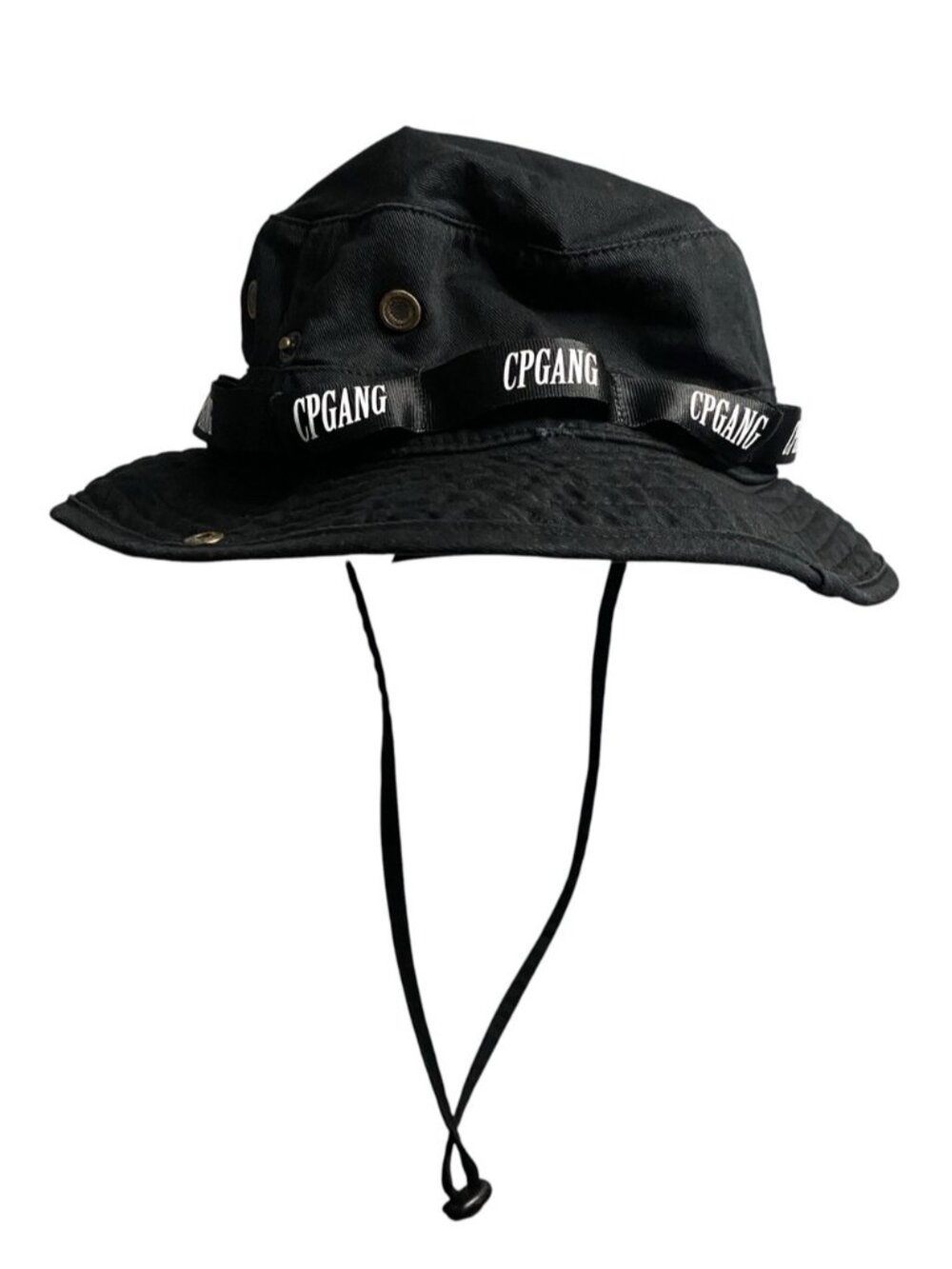 CP Gang Men's Black Outdoor Casual Bucket Hat